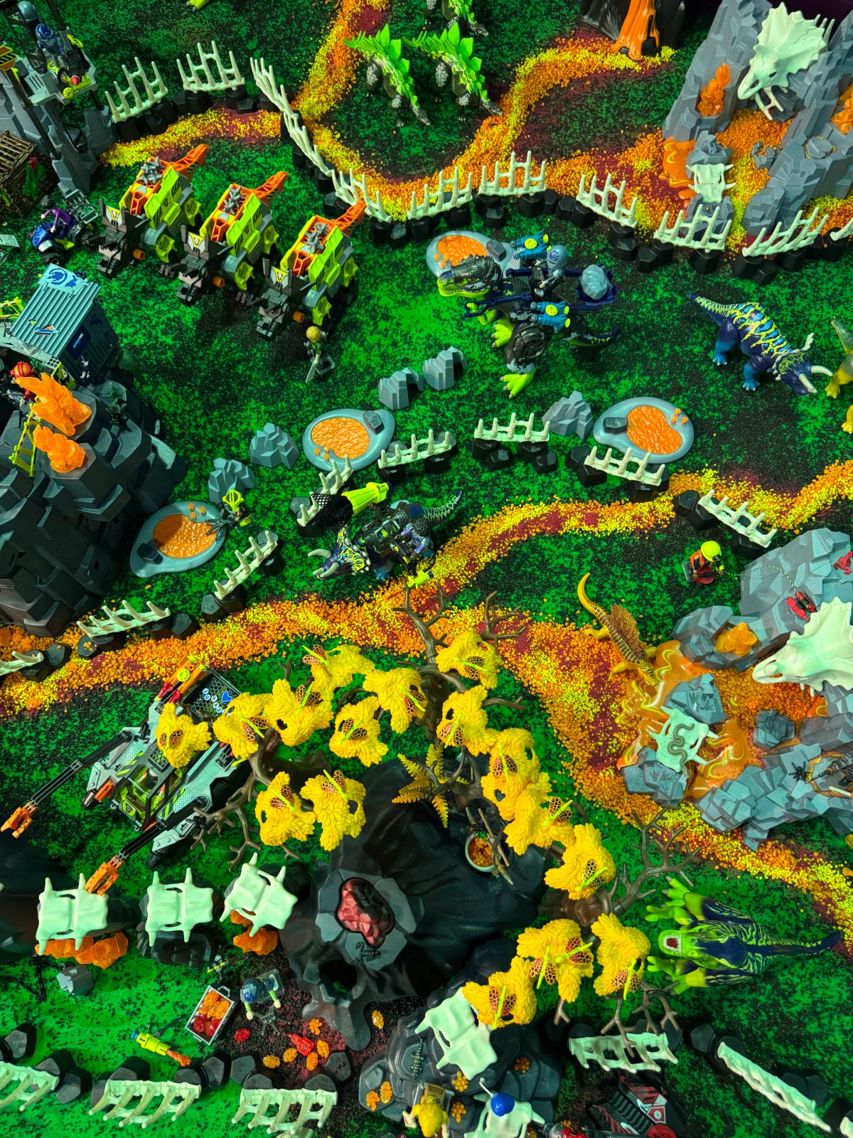 Dinosaur landscape seen from above
